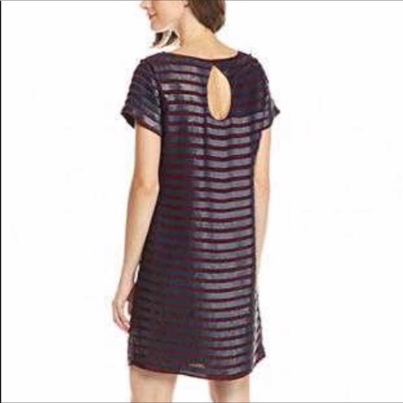 Gorgeous French Connection Sequin Stripe Dress - 2 - Picture 2 of 7